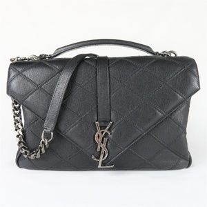 Saint Laurent (YSL) Black Monogram College Satchel